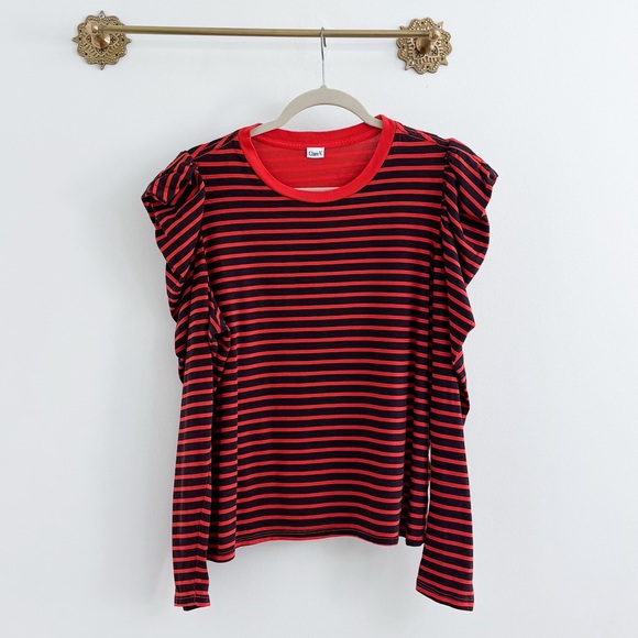 Clare V Le Puff Long Sleeve Tee Large - Picture 4 of 10